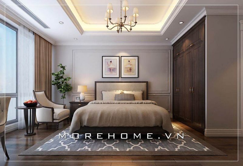 Thiết kế nội thất giường ngủ chung cư hiện đại, sáng trọng đầy tinh tế